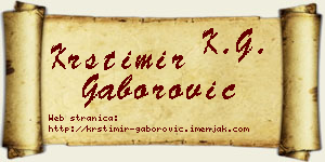 Krstimir Gaborović vizit kartica